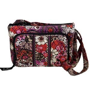Vera Bradley Rosewood Little Hipster Small Organizational Crossbody Bag W/Wear